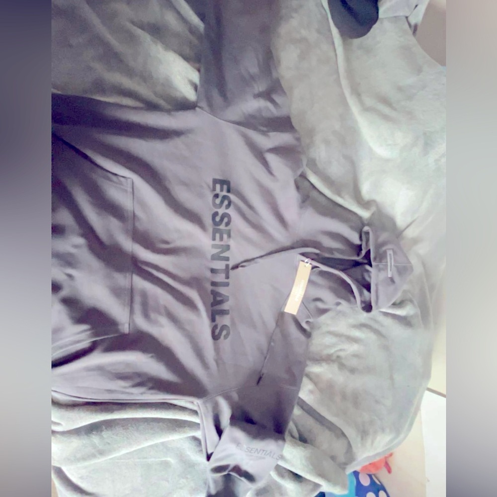Grey essentials hoodie size medium